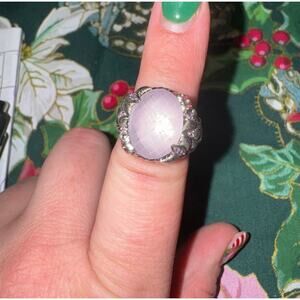 Judith Ripka / Ring / Purple Flowers / Genuine Amythyst / marked 925